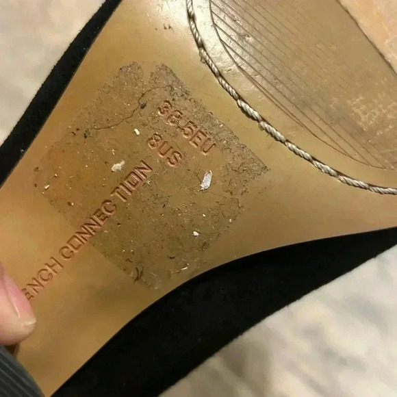 French Connection Dinah Black Suede Lace Up Boots - Picture 6 of 7